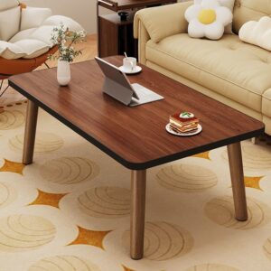 Rectangular wooden coffee table