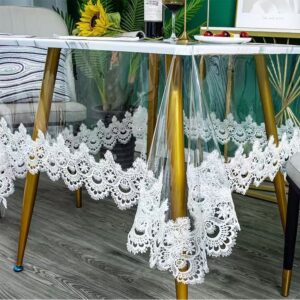 White lace tablecloth edge