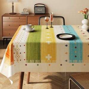 Patterned colorful cotton tablecloth