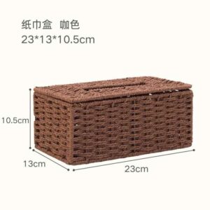 Woven rattan tissue box