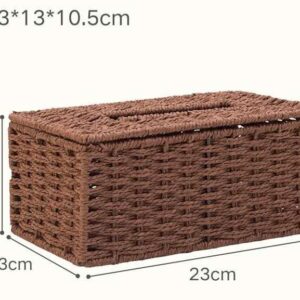Woven rattan tissue box