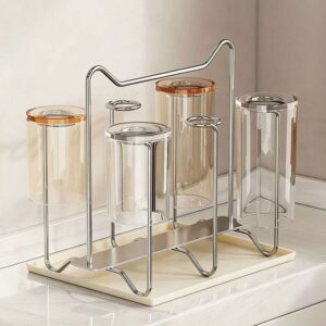 Metal drinking glass rack