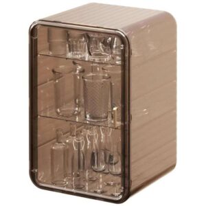 Brown tinted glass cabinet